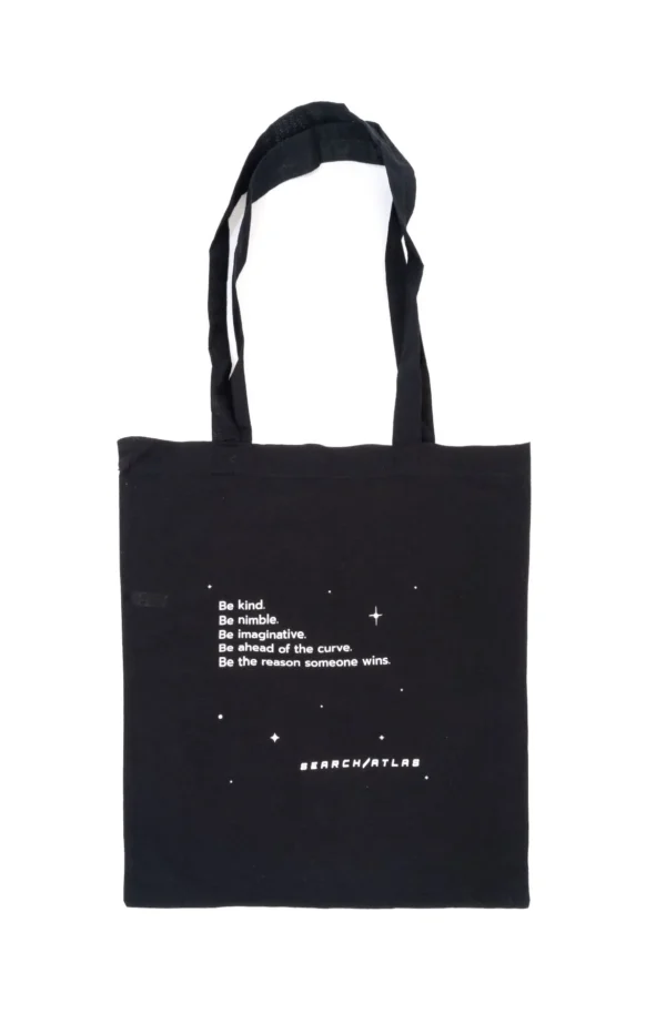 Tote Bag (black & white one-sided) - Image 4