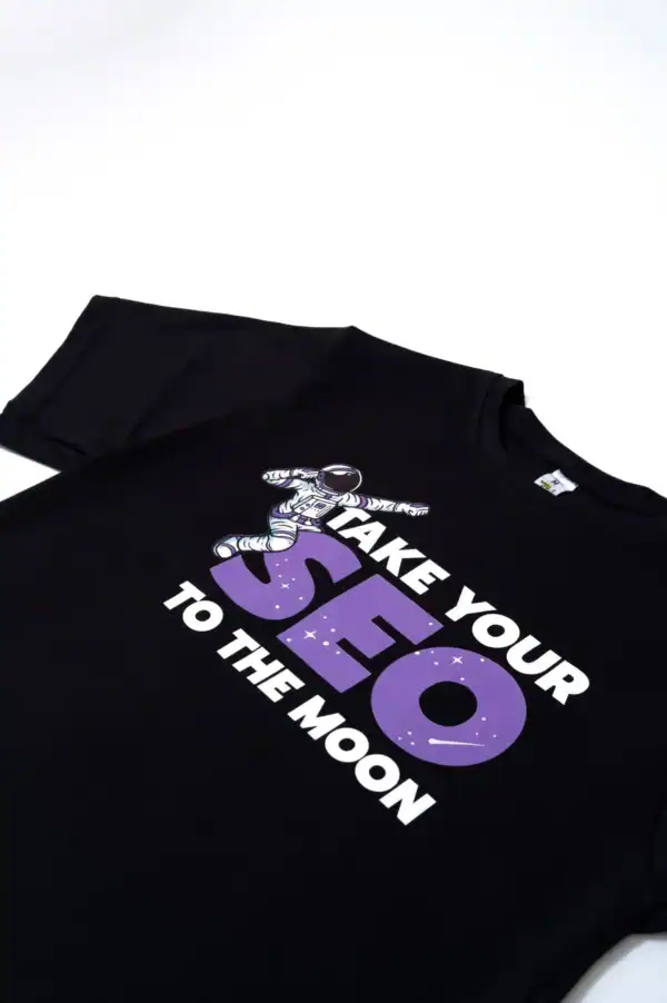 "Search Atlas Store Astronaut Moon T-shirt with space-themed quote, perfect for space enthusiasts and fans of cosmic designs.".